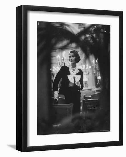 Model Wearing Latest Spring Fashions-Gordon Parks-Framed Photographic Print