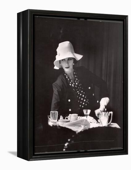 Model Wearing Latest Spring Fashions-Gordon Parks-Framed Premier Image Canvas