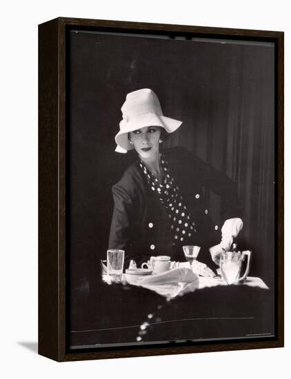 Model Wearing Latest Spring Fashions-Gordon Parks-Framed Premier Image Canvas