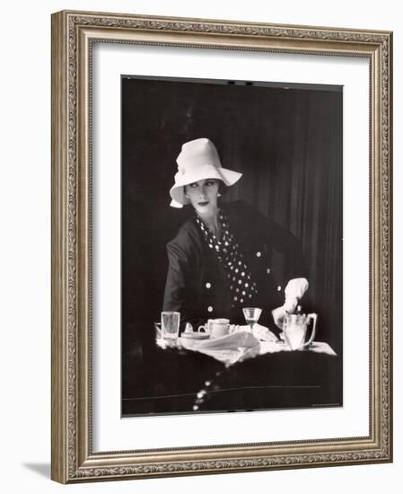 Model Wearing Latest Spring Fashions-Gordon Parks-Framed Photographic Print