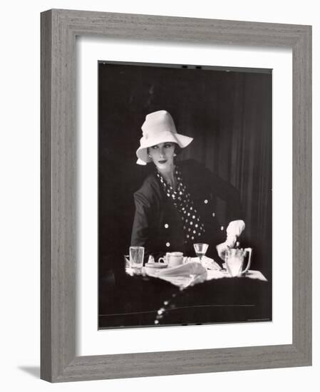 Model Wearing Latest Spring Fashions-Gordon Parks-Framed Photographic Print