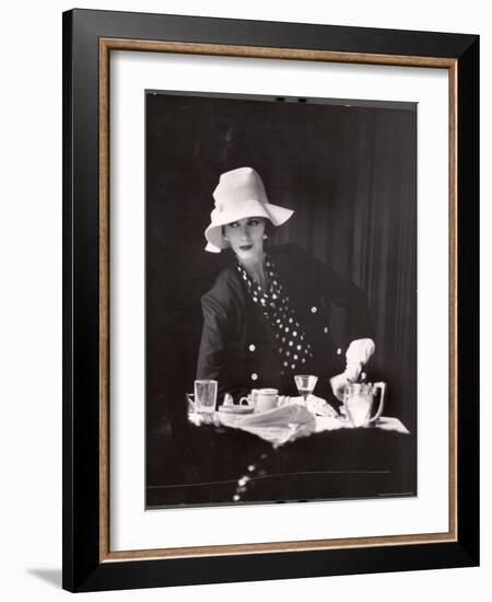 Model Wearing Latest Spring Fashions-Gordon Parks-Framed Photographic Print