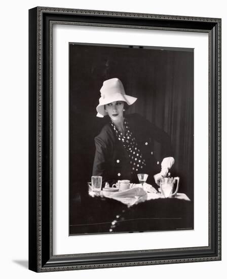 Model Wearing Latest Spring Fashions-Gordon Parks-Framed Photographic Print