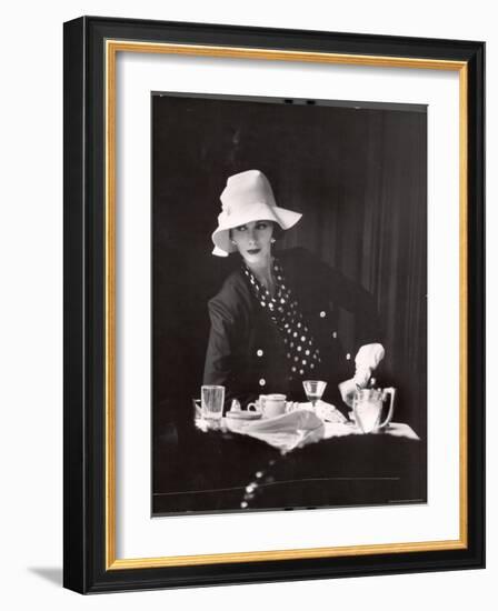 Model Wearing Latest Spring Fashions-Gordon Parks-Framed Photographic Print