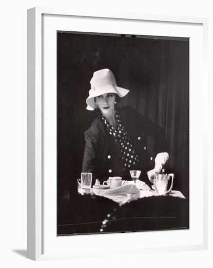 Model Wearing Latest Spring Fashions-Gordon Parks-Framed Photographic Print