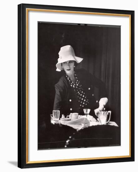 Model Wearing Latest Spring Fashions-Gordon Parks-Framed Photographic Print