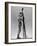 Model Wearing Long Wool Ski Underwear-Gjon Mili-Framed Photographic Print