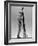 Model Wearing Long Wool Ski Underwear-Gjon Mili-Framed Photographic Print