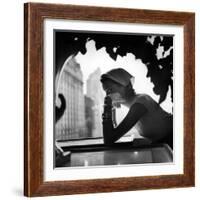 Model Wearing Nursemaid's Kerchief by Lilly Dache-Gordon Parks-Framed Photographic Print