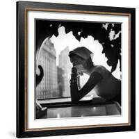Model Wearing Nursemaid's Kerchief by Lilly Dache-Gordon Parks-Framed Photographic Print