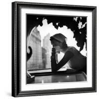 Model Wearing Nursemaid's Kerchief by Lilly Dache-Gordon Parks-Framed Photographic Print