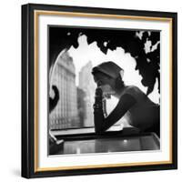 Model Wearing Nursemaid's Kerchief by Lilly Dache-Gordon Parks-Framed Photographic Print