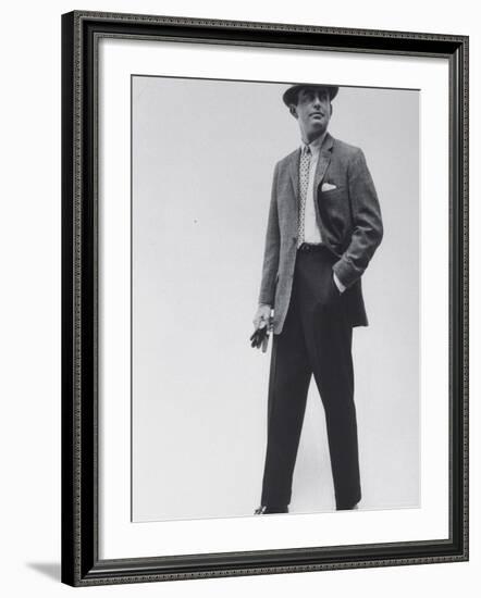 Model Wearing Proper Fashion Suits-Nat Farbman-Framed Photographic Print