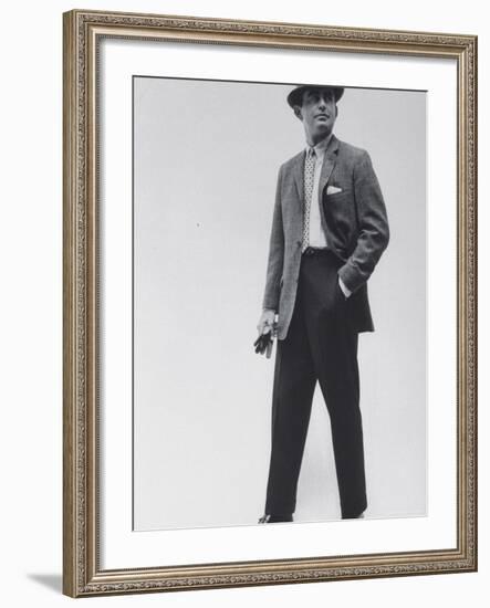 Model Wearing Proper Fashion Suits-Nat Farbman-Framed Photographic Print