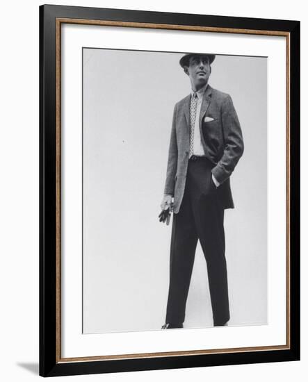 Model Wearing Proper Fashion Suits-Nat Farbman-Framed Photographic Print