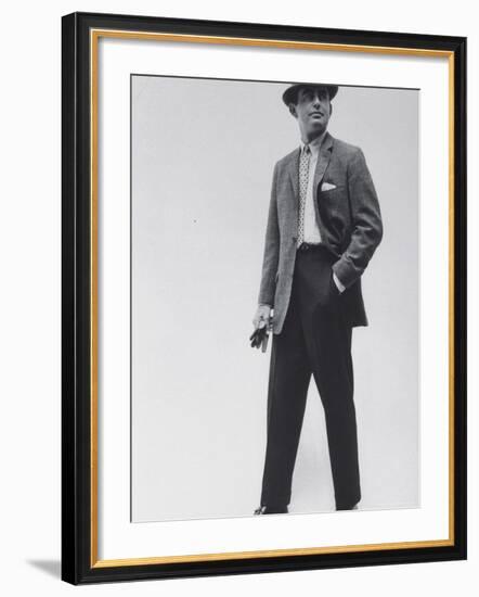 Model Wearing Proper Fashion Suits-Nat Farbman-Framed Photographic Print