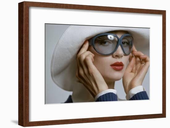 Model Wearing White Hat by Saint Laurent-Alex Chatelain-Framed Premium Giclee Print