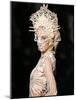 Model Wears a Creation by French Fashion Designer Jean-Paul Gaultier-null-Mounted Photographic Print