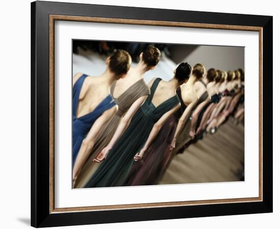 Model Wears Creations by Lebanese Fashion Designer Elie Saab-null-Framed Photographic Print