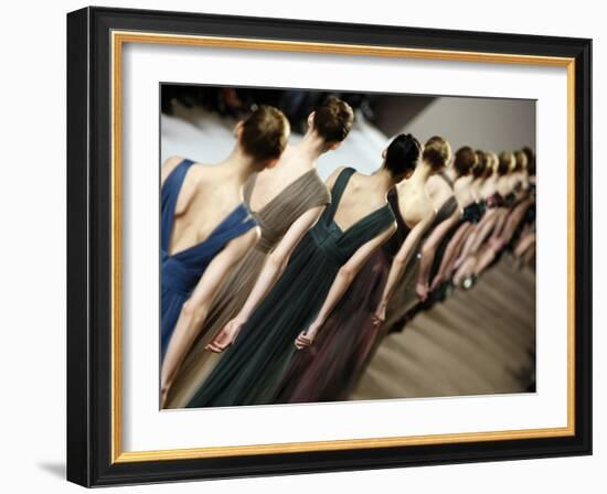 Model Wears Creations by Lebanese Fashion Designer Elie Saab-null-Framed Photographic Print