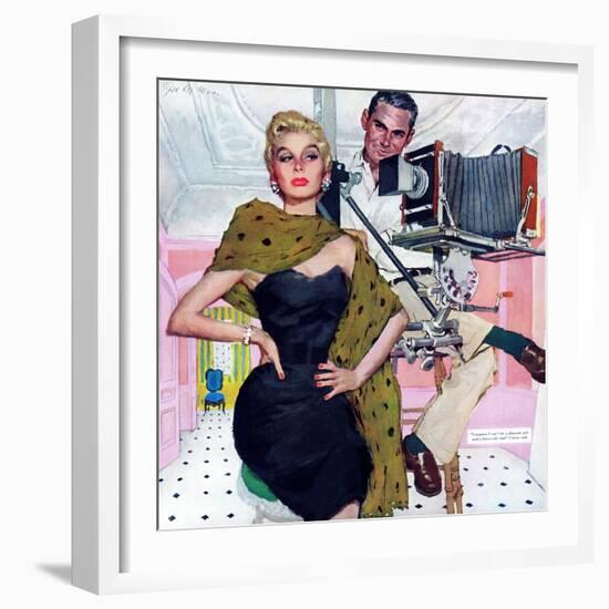 Model Wife  - Saturday Evening Post "Leading Ladies", August 13, 1955 pg.20-Joe deMers-Framed Giclee Print