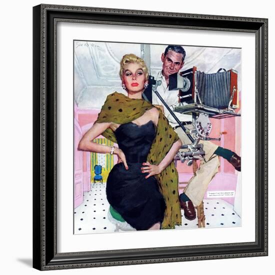 Model Wife  - Saturday Evening Post "Leading Ladies", August 13, 1955 pg.20-Joe deMers-Framed Giclee Print