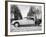 Model with a 1957 Citroën Id 19, C1957-null-Framed Photographic Print