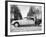 Model with a 1957 Citroën Id 19, C1957-null-Framed Photographic Print