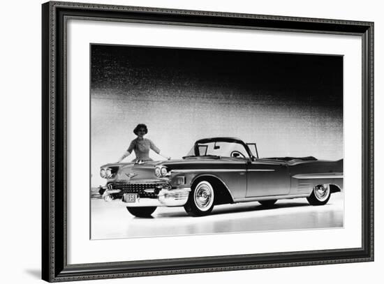 Model with a Cadillac Car, 1958-null-Framed Photographic Print