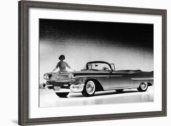 Model with a Cadillac Car, 1958-null-Framed Photographic Print