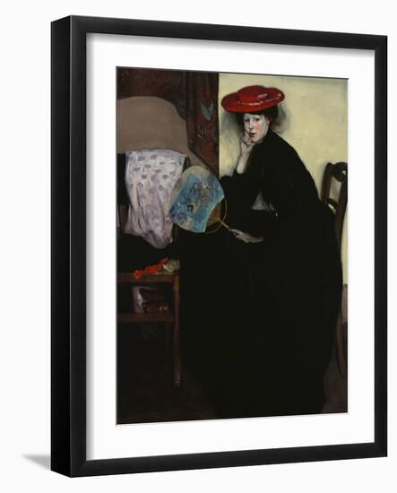 Model with a Japanese Fan-Alfred Henry Maurer-Framed Giclee Print