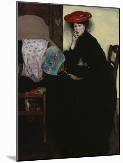 Model with a Japanese Fan-Alfred Henry Maurer-Mounted Giclee Print