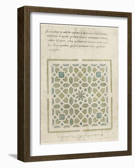 Modèle de parterre de jardin avec étoile-null-Framed Giclee Print