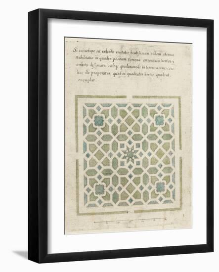 Modèle de parterre de jardin avec étoile-null-Framed Giclee Print