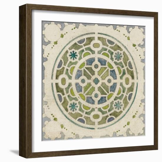 Modèle de parterre de jardin circulaire-null-Framed Giclee Print