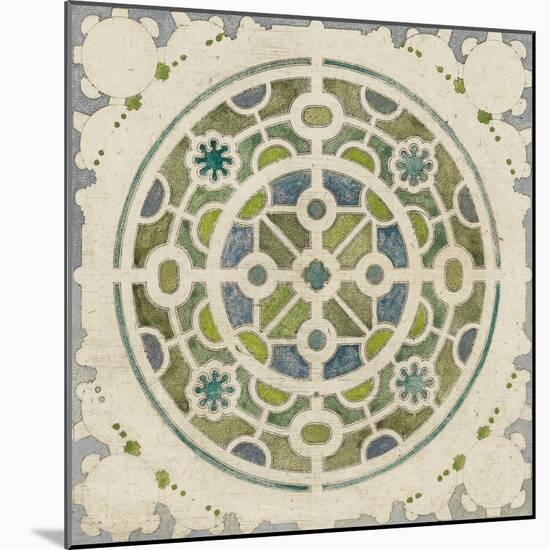 Modèle de parterre de jardin circulaire-null-Mounted Giclee Print