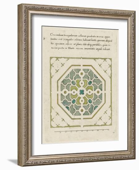 Modèle de parterre de jardin octogonal-null-Framed Giclee Print