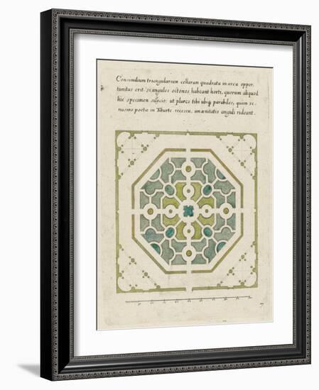 Modèle de parterre de jardin octogonal-null-Framed Giclee Print