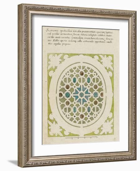 Modèle de parterre de jardin oval-null-Framed Giclee Print