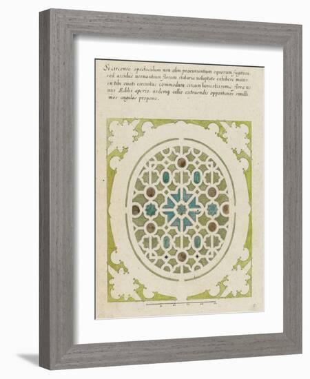 Modèle de parterre de jardin oval-null-Framed Giclee Print