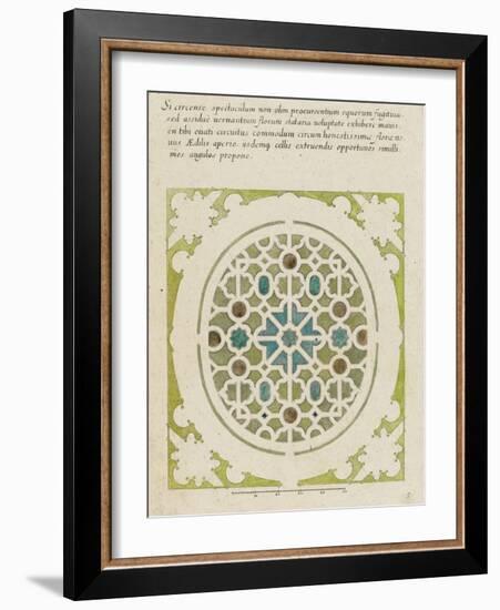 Modèle de parterre de jardin oval-null-Framed Giclee Print