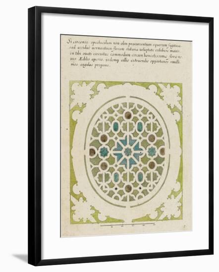 Modèle de parterre de jardin oval-null-Framed Giclee Print