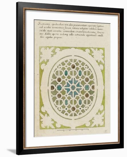 Modèle de parterre de jardin oval-null-Framed Giclee Print