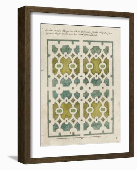 Modèle de parterre de jardin-null-Framed Giclee Print