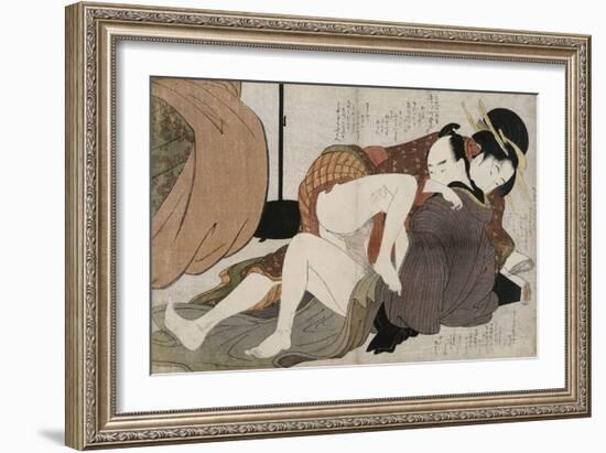 Modèles d'étreintes-Katsushika Hokusai-Framed Giclee Print