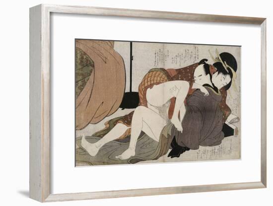 Modèles d'étreintes-Katsushika Hokusai-Framed Giclee Print