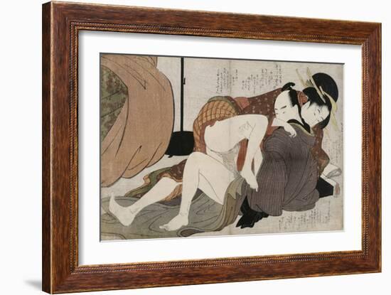 Modèles d'étreintes-Katsushika Hokusai-Framed Giclee Print