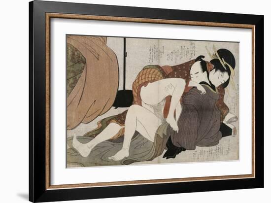 Modèles d'étreintes-Katsushika Hokusai-Framed Giclee Print