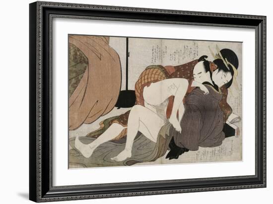 Modèles d'étreintes-Katsushika Hokusai-Framed Giclee Print