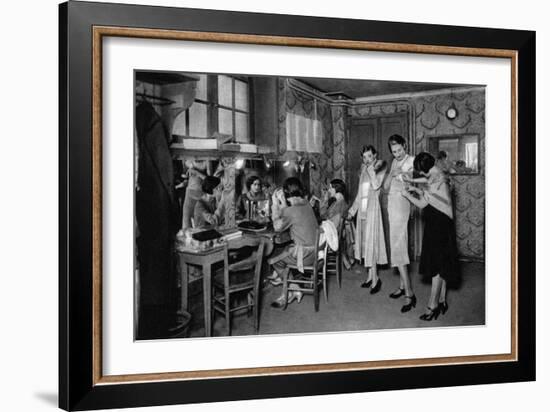 Models at a Great Dressmakers, Paris, 1931-Ernest Flammarion-Framed Giclee Print